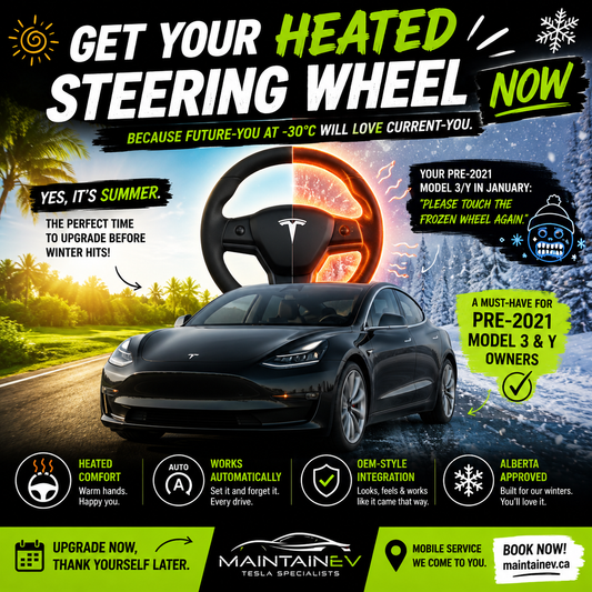 Pre 2021 Model 3/Y Heated Steering Wheel or Yoke – Installed at Your Door