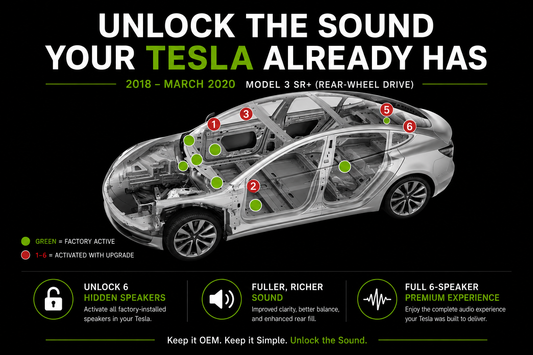 Model 3 RWD/SR+ 4-6 Speaker Unlock (2018–2023) On Site