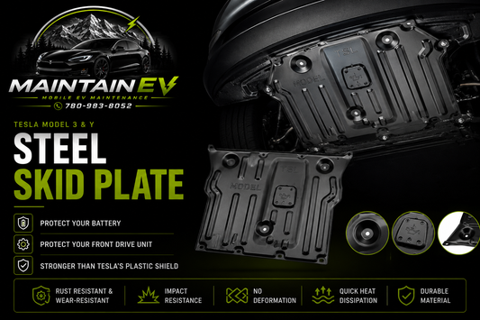 Tesla Model 3/Y Front Steel Skid Plate w Install