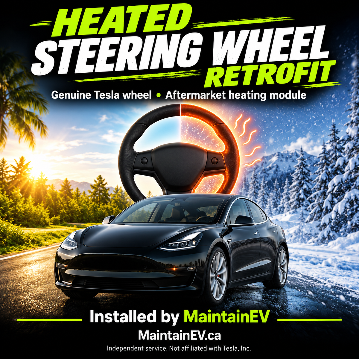 Pre 2021 Model 3/Y Heated Steering Wheel or Yoke – Installed at Your Door